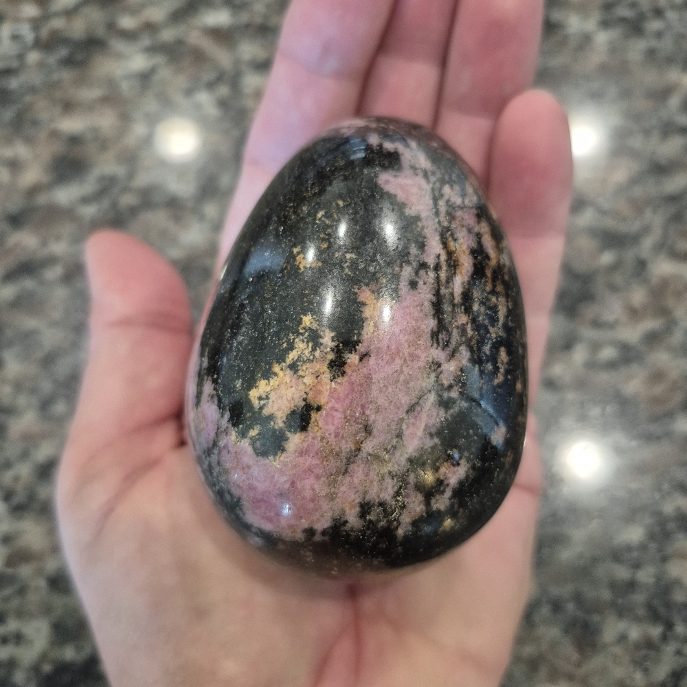 Natural Rhodonite Crystal Egg #5 New - Picture 7 of 7